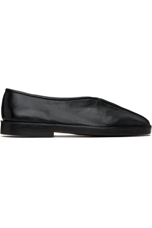 LEMAIRE Chaussures à enfiler noires à passepoil
