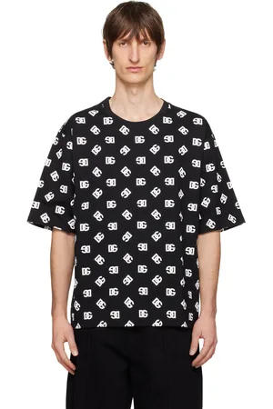 Dolce & Gabbana T-shirt noir à logos imprimés