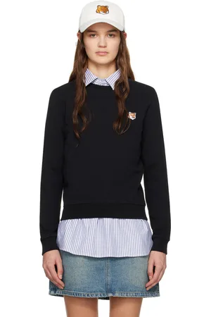 Maison Kitsuné Pull molletonné noir à logo de renard