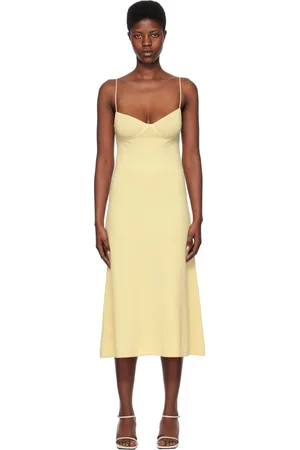 Lisa Yang Robe midi Ally jaune