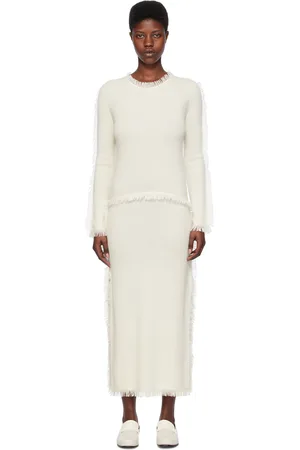 Lisa Yang Robe longue Jordyn blanc cassé