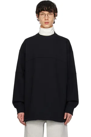 Jil Sander Pull molletonné noir à panneaux