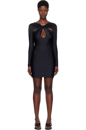COPERNI Robe courte noire à ornement torsadé