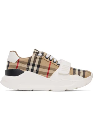 Burberry Baskets beiges à carreaux
