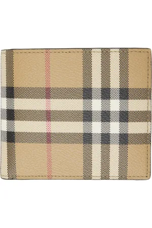 Burberry Portefeuille beige à carreaux