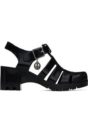 Moschino Sandales à talon bottier Jelly noires