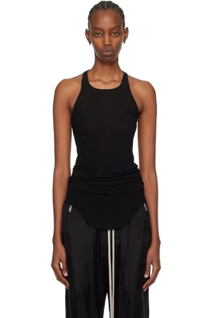 Rick Owens Débardeur noir en jersey côtelé