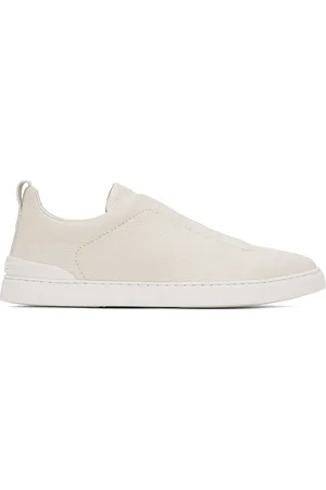 Ermenegildo Zegna Baskets Triple Stitch blanc cassé