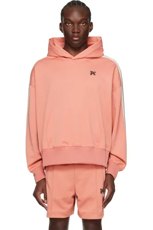 Palm Angels Pull à capuche rose à monogramme
