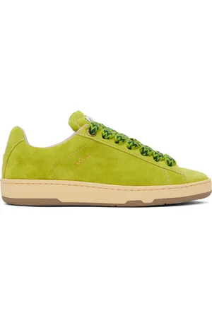 Lanvin Baskets Curb Lite vertes en suède