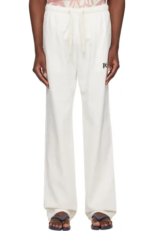 Palm Angels Pantalon de détente blanc cassé à monogramme