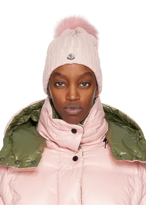 Moncler Bonnet rose à pompon