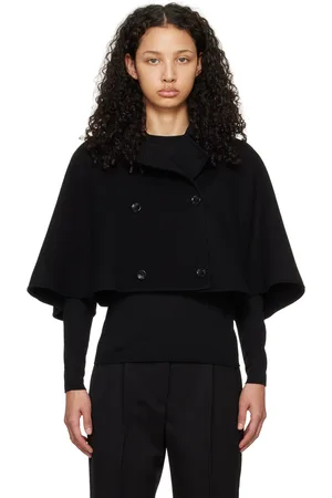 Max Mara Blouson de style cape noir
