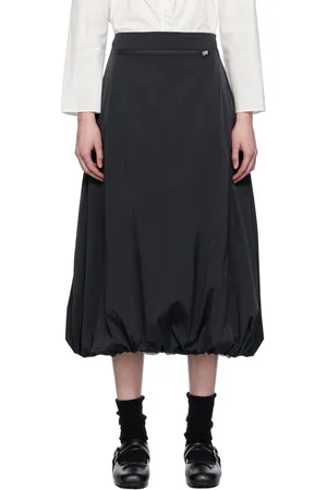 OPEN YY Jupe midi bleu marine exclusive à SSENSE