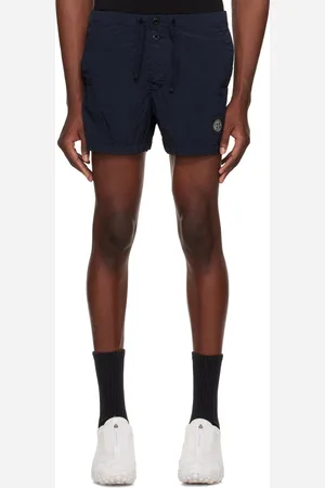 Stone Island Maillot de bain bleu marine à écusson