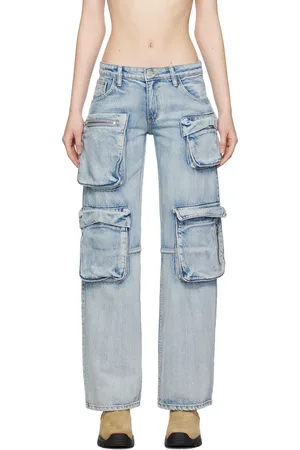 OPEN YY Jean bleu à effet délavé