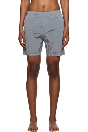 Stone Island Maillot de bain gris à effet métallique
