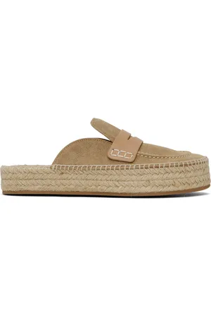J.W.Anderson Espadrilles de style flâneur à enfiler beiges en cuir