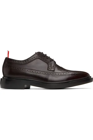Thom Browne Derbys bruns à embout prolongé et à semelle en caoutchouc
