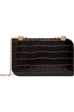 Totême Pochette brune à bandoulière en chaine