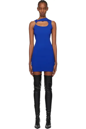 COPERNI Robe courte bleue à découpe