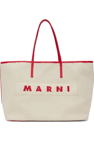 Marni Petit cabas réversible Janus beige et rouge
