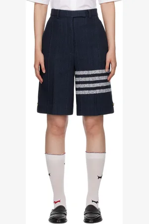 Thom Browne Short bleu marine à quatre rayures