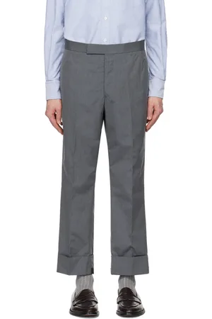 Thom Browne Pantalon gris à coupe classique