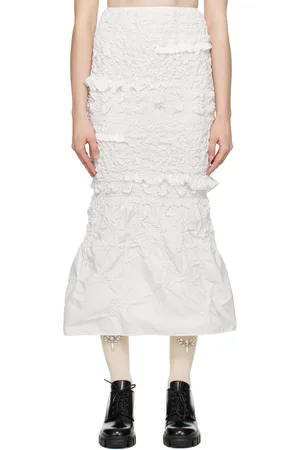 Cecilie Bahnsen Jupe midi Venus blanche