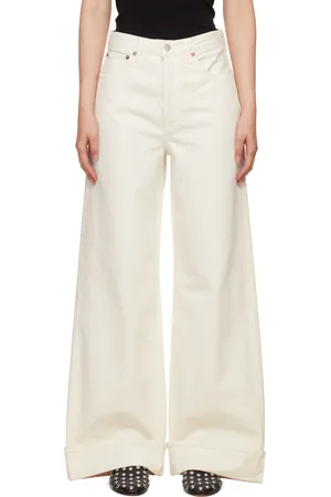 AGOLDE Jean Dame blanc cassé