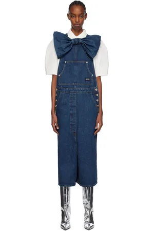 pushBUTTON Salopette bleue à boucle décorative