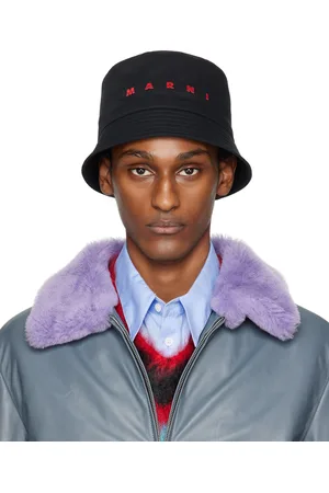 Marni Chapeau bob noir à logo brodé