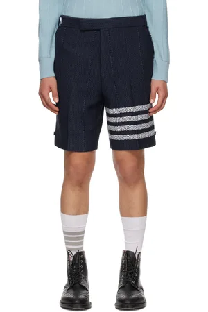 Thom Browne Short Sack bleu marine à quatre rayures