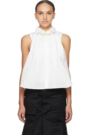 SACAI Chemise blanc cassé à plis