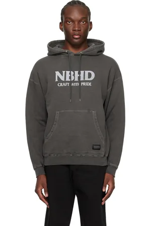 NEIGHBORHOOD Pull à capuche noir à texte imprimé