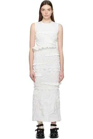 Cecilie Bahnsen Robe midi Vanda blanche