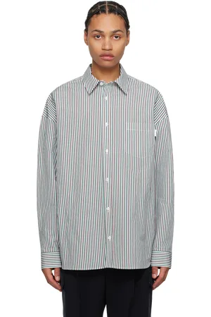 JUUN.J Chemise blanc et vert à rayures