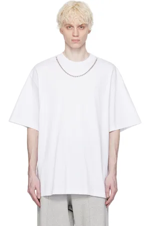 AMBUSH T-shirt blanc à chaine à billes