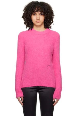 Ganni Pull rose en tricot brossé