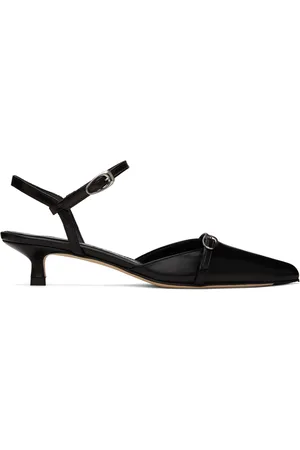 Aeyde Chaussures à petit talon Melia noires en cuir nappa