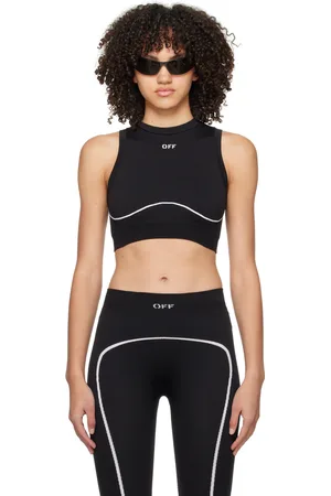 OFF-WHITE Soutien-gorge de sport noir sans coutures