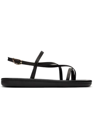 Ancient Greek Sandals Sandales Alethea noires