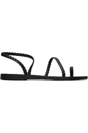 Ancient Greek Sandals Sandales Eleftheria noires