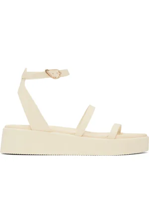 Ancient Greek Sandals Sandales Nassida blanc cassé