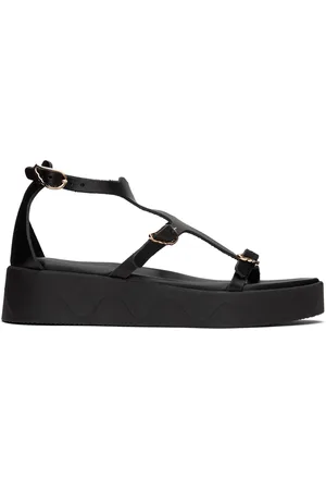 Ancient Greek Sandals Sandales Arbele noires