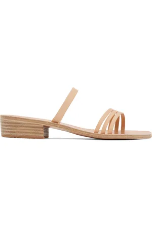 Ancient Greek Sandals Sandales à talon bottier Siopi brun clair