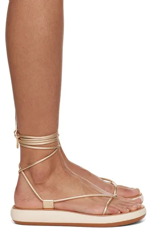 Ancient Greek Sandals Sandales Diakopes Comfort dorées