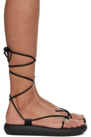 Ancient Greek Sandals Sandales Diakopes Comfort noires