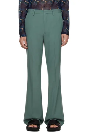 DRIES VAN NOTEN Pantalon évasé vert