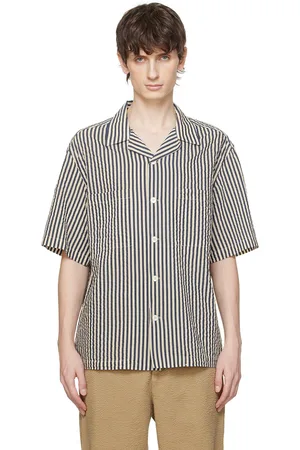 BARENA Chemise Solana blanc et bleu marine